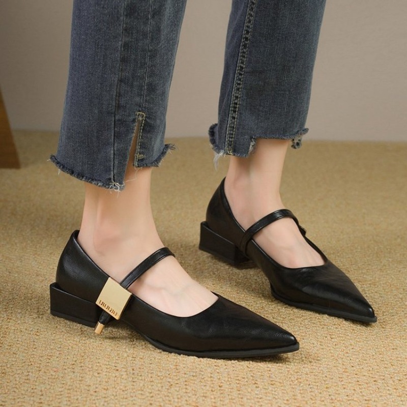 Women'S Fashion Spring 2025 - 2025 Retro Style Thick Heel Women