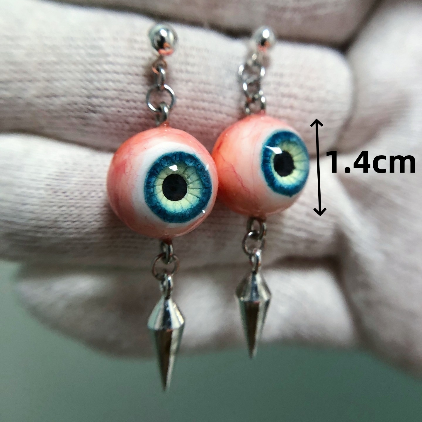 Women'S Fashion Edgy - 3160 Moss Green Eye Ball Hoop