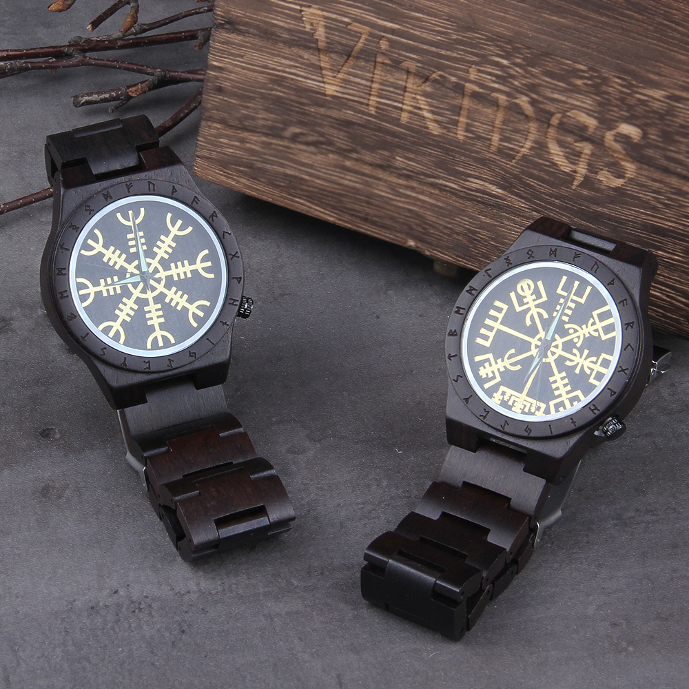 Women'S Fashion Quartz Watch - Handmade Wooden Watches Man Women Runic