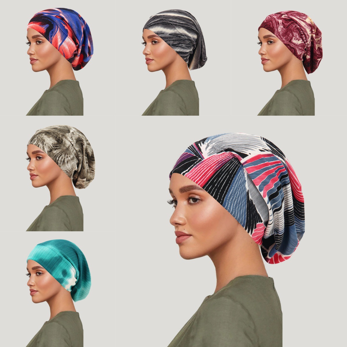Trend Women Fashion - 2026 New Tie-dye Hair Cover Cap