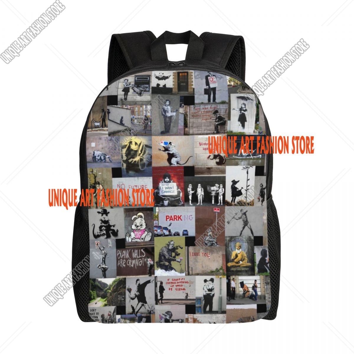 Women'S Fashion London - Graffiti Laptop Backpack Men Women Fashion