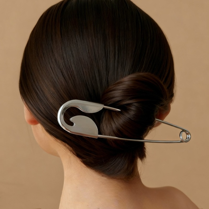 Women'S Fashion Edgy - Bold Safety Pin Oversized Hair Claw