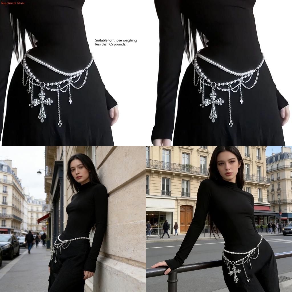 Women'S Fashion Edgy - Q5WE 2000s Gothic Waist Belt Multi