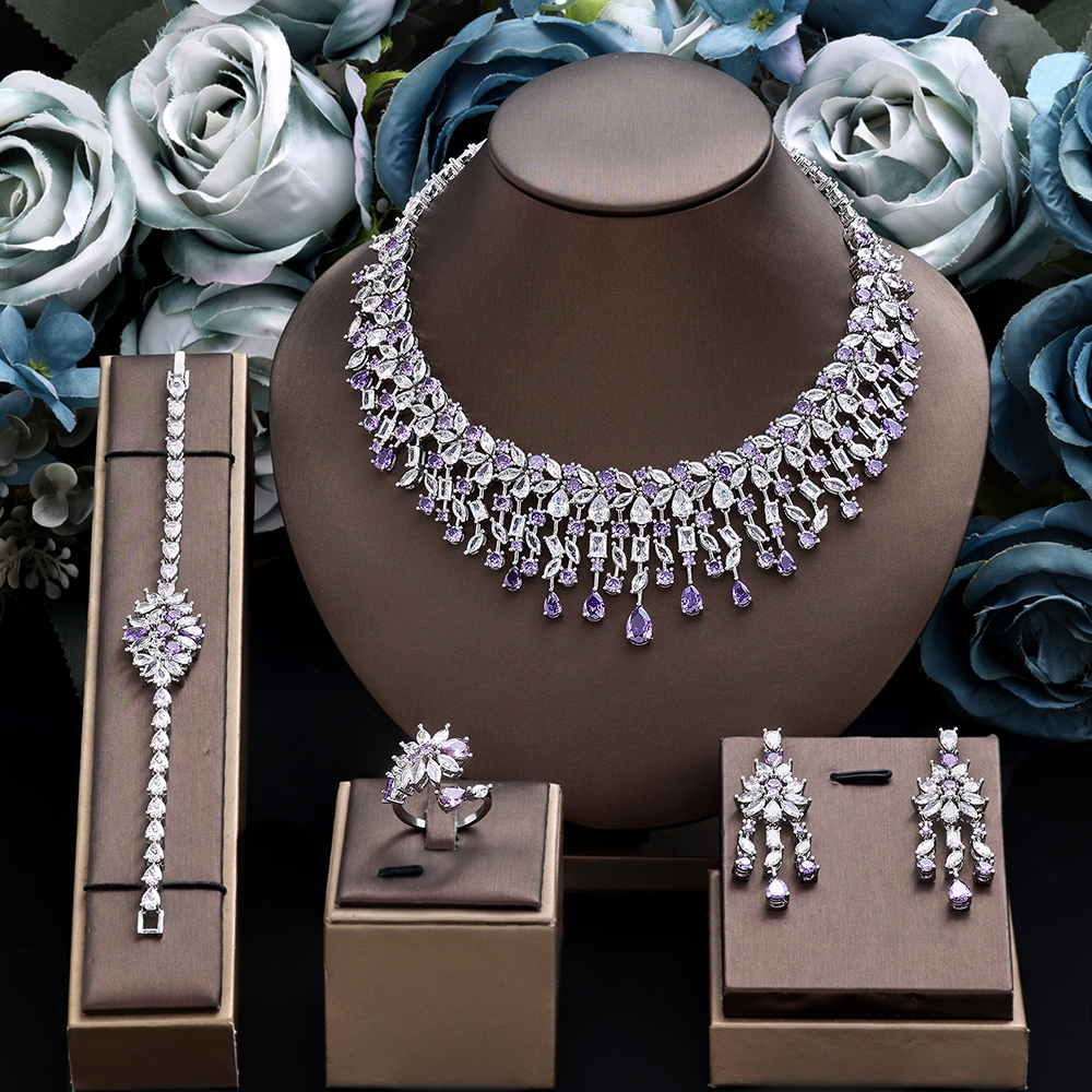 Women Fashion Uae - New Bridal Wedding Jewelry Set Yellow