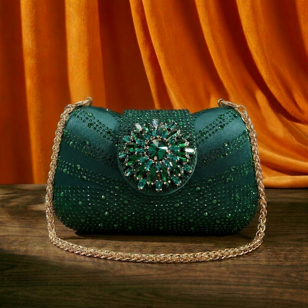 2026 Women's Elegant Green Rhi - Women Fashion Handbags recensie en prijs