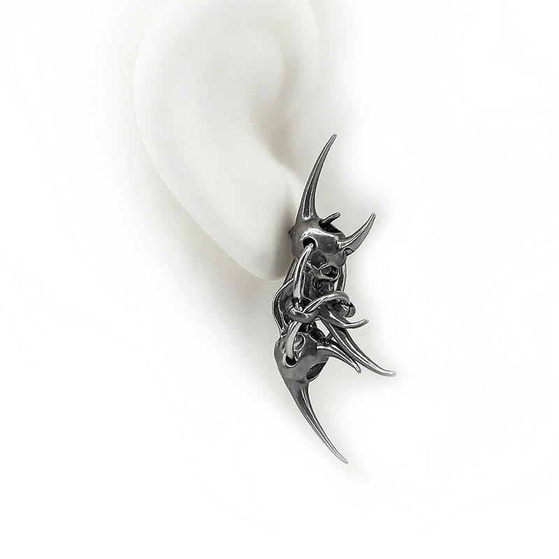 Edgy Demon Horn Skull Earrings - Women'S Fashion Edgy recensie en prijs