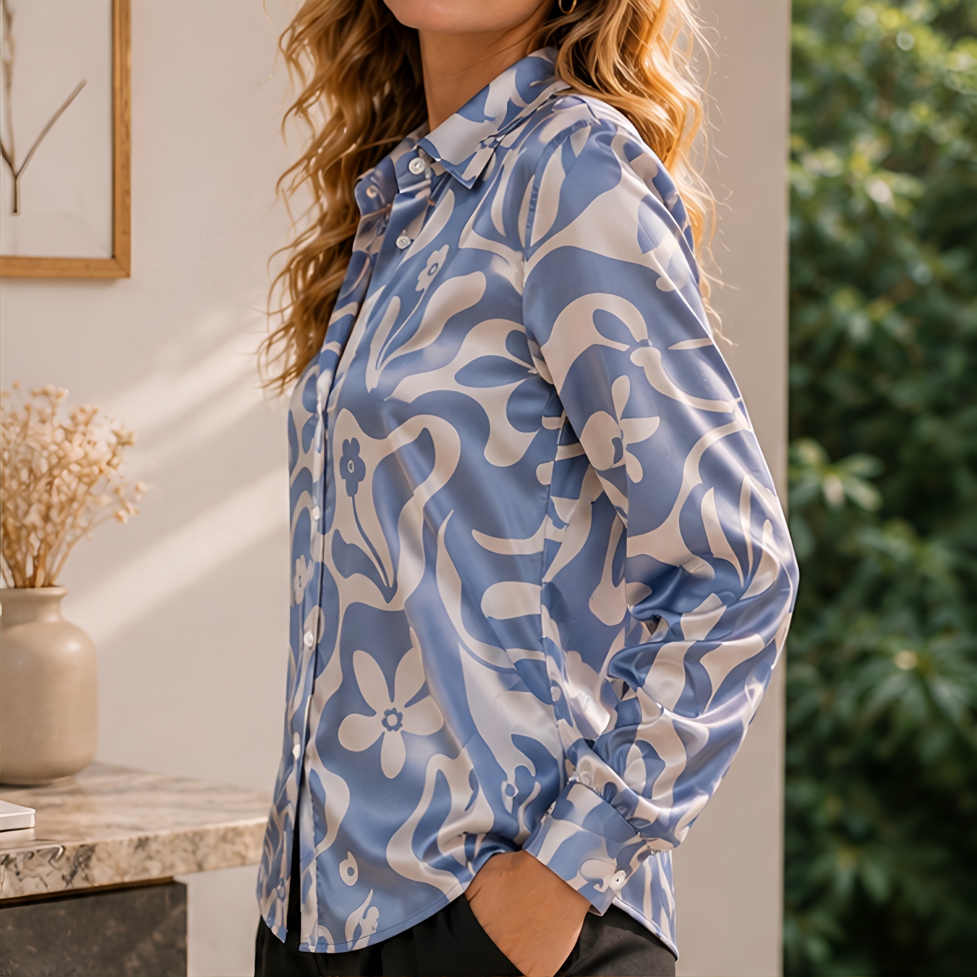 Women Green Satin Blouse White - Trend Women Fashion recensie en prijs