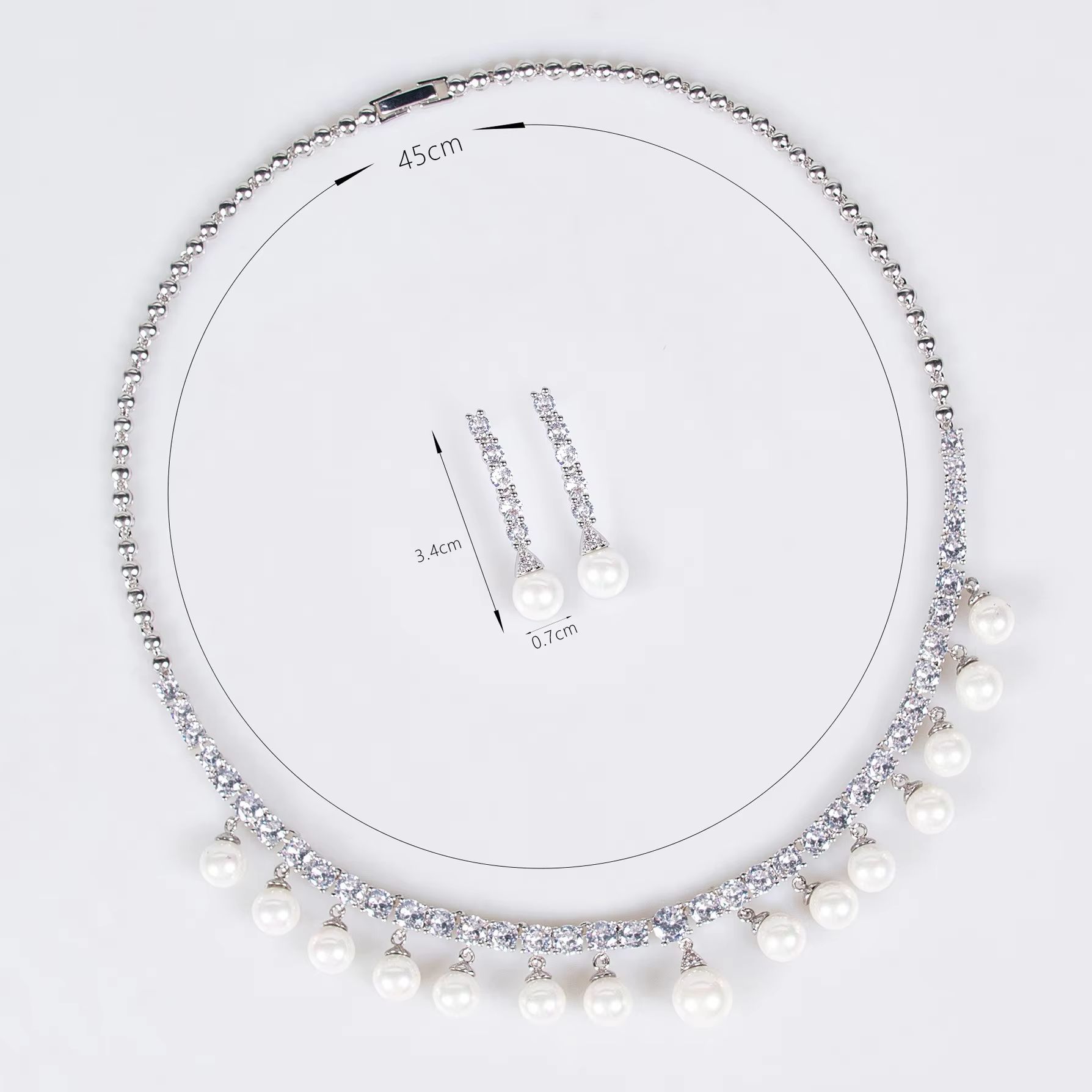 Fashion Pearls Zirconia Neckla - Women Fashion Uae recensie en prijs