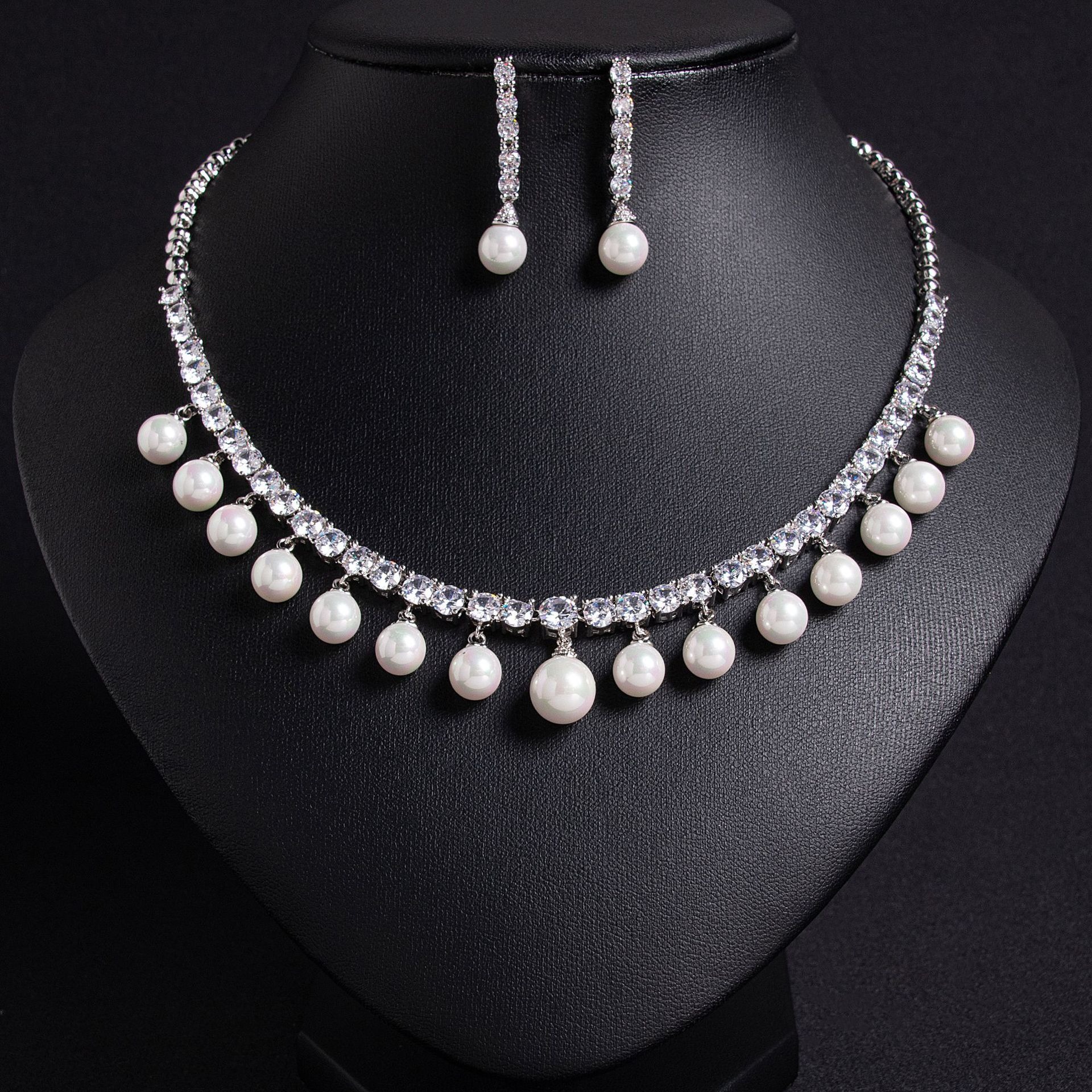 Fashion Pearls Zirconia Neckla - Women Fashion Uae recensie en prijs