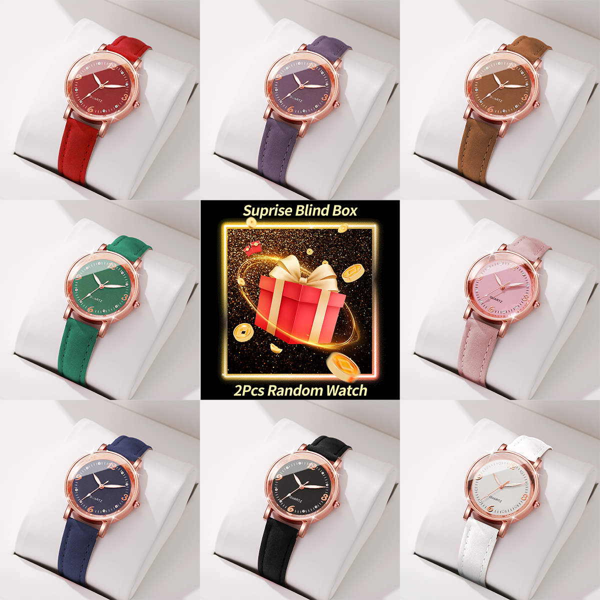 2PCS Surprise Mystery Box-Wome - Women'S Fashion Quartz Watch recensie en prijs