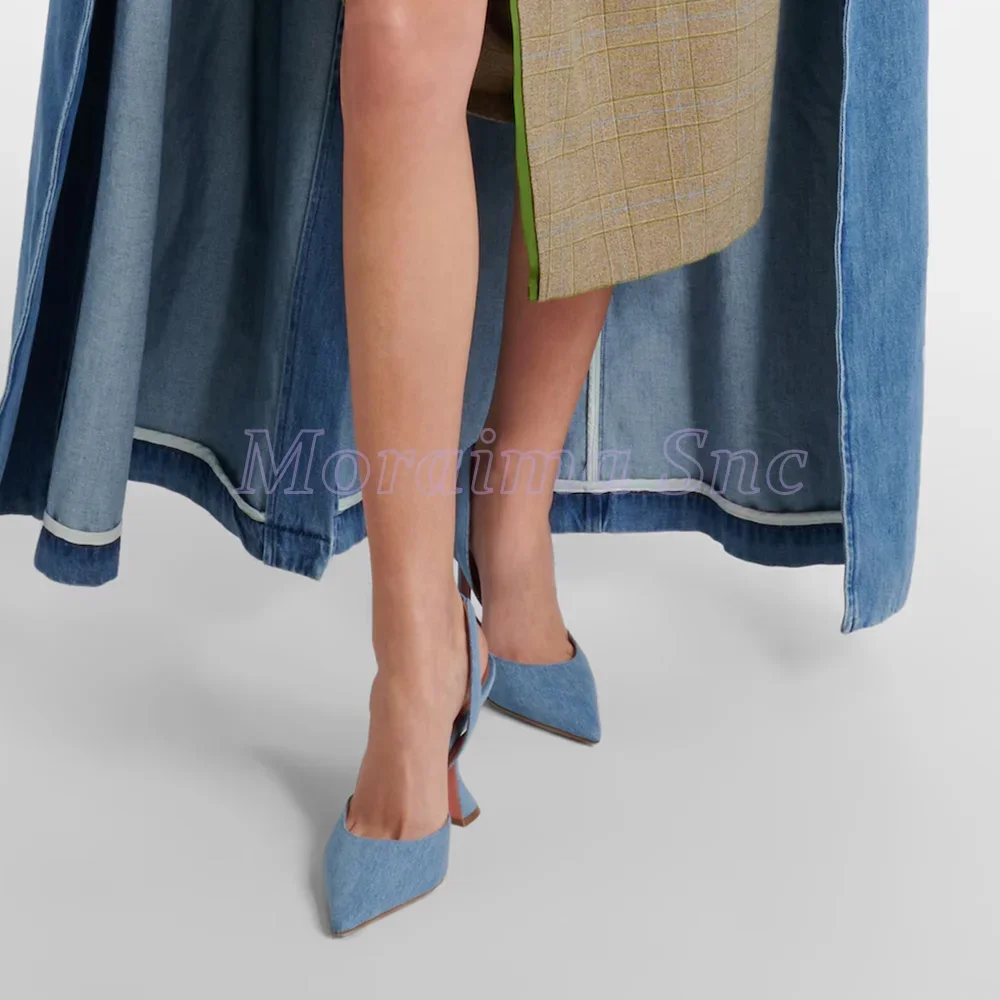 Denim Pointed Toe Sandals Wine - Women'S Fashion Spring 2025 recensie en prijs