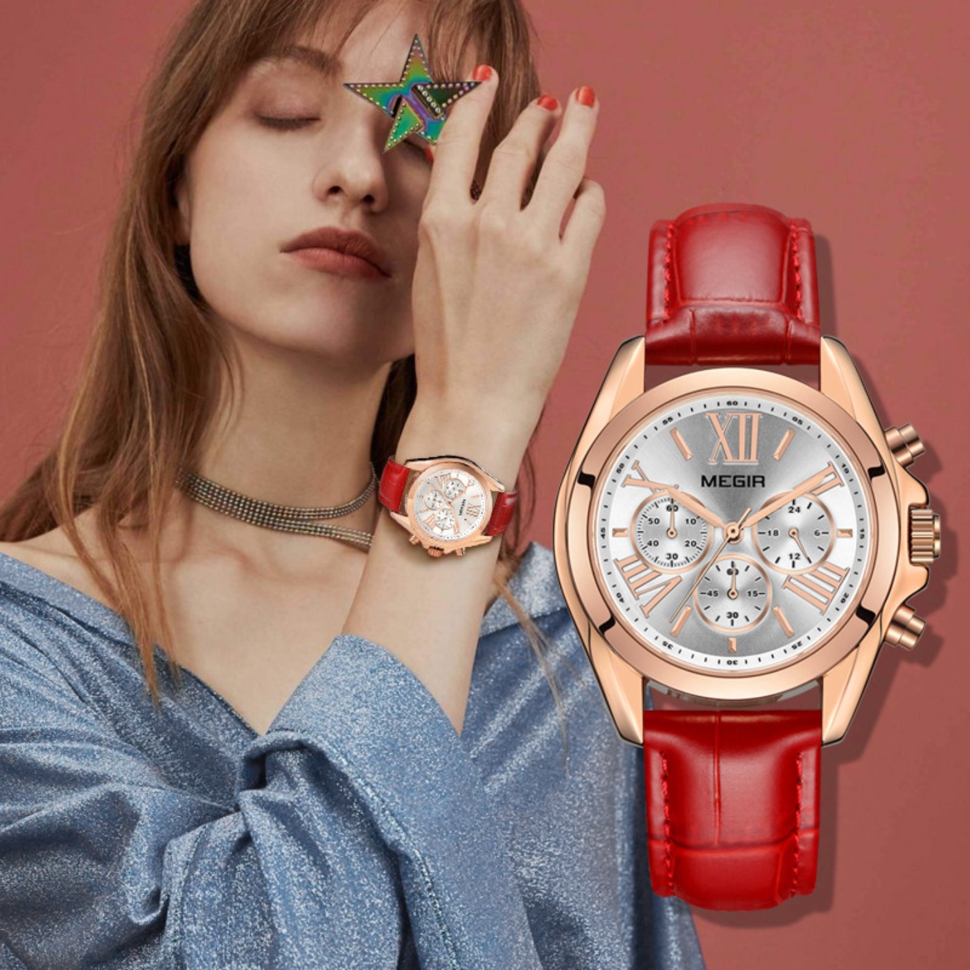 MEGIR New Luxury Leather Watch - Women'S Fashion Quartz Watch recensie en prijs