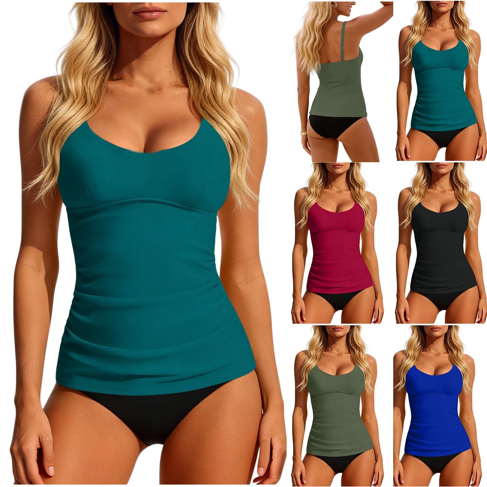Women's 2026 Tankini Teal Scoo - Crop Top Women recensie en prijs