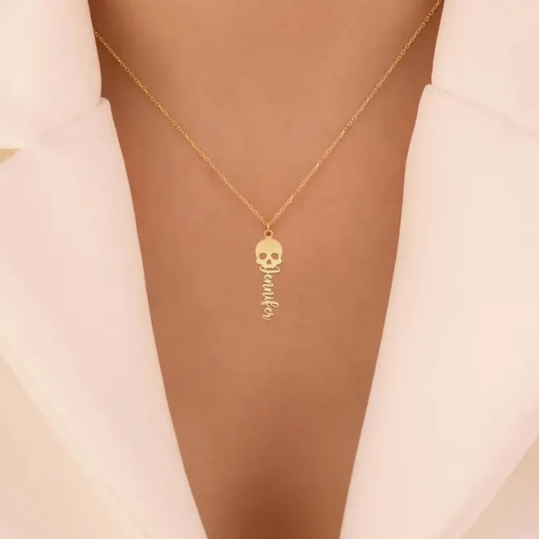 Custom Skull Necklace Personal - Women'S Fashion Edgy recensie en prijs