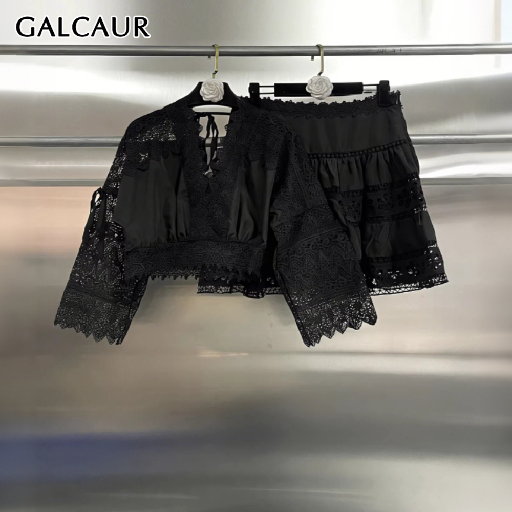 GALCAUR Black Spliced Lace Two - Women'S Fashion Edgy recensie en prijs