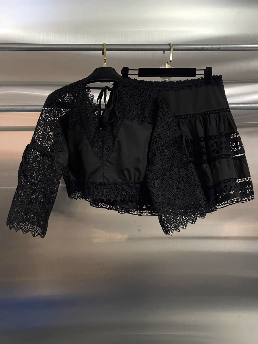 GALCAUR Black Spliced Lace Two - Women'S Fashion Edgy recensie en prijs