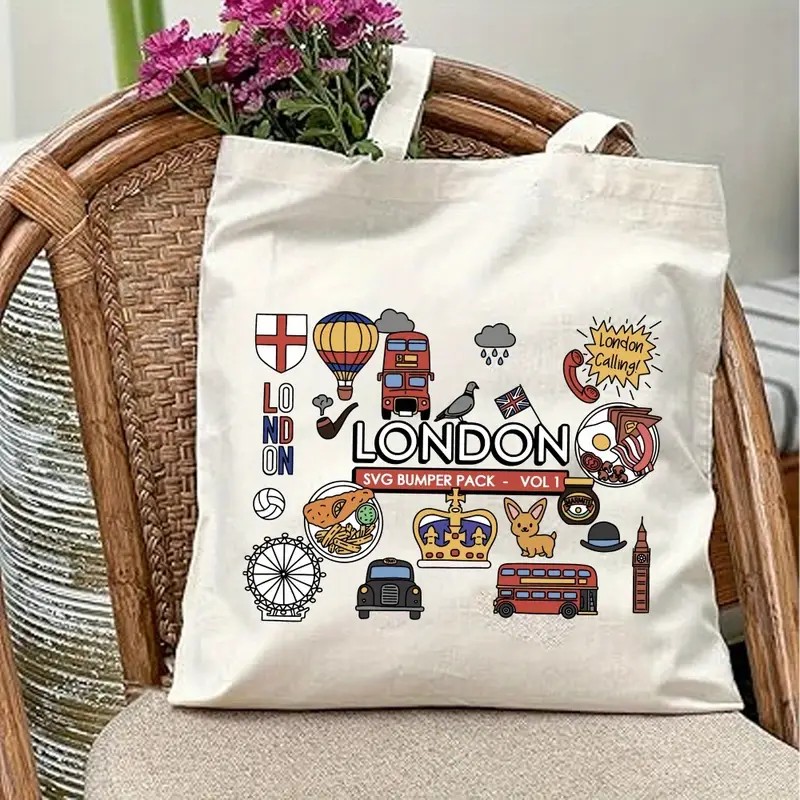 London UK Graphic Canvas Tote  - Women'S Fashion London recensie en prijs