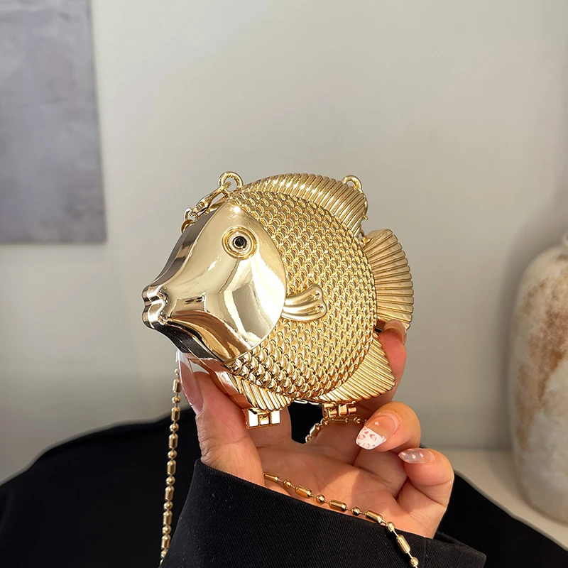Cute Little Fish Shape Metal M - Women Fashion Handbags recensie en prijs