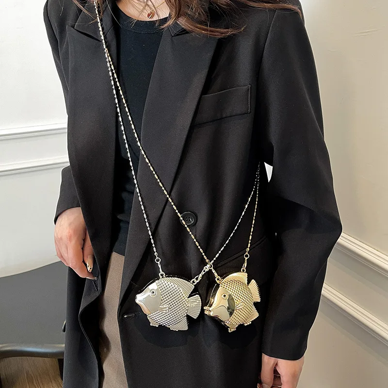Cute Little Fish Shape Metal M - Women Fashion Handbags recensie en prijs