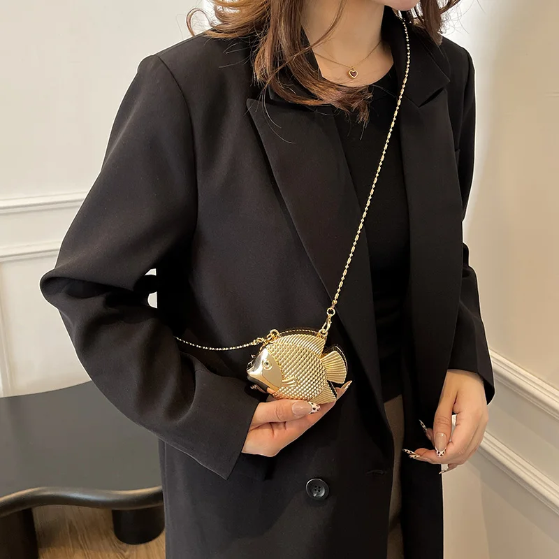 Cute Little Fish Shape Metal M - Women Fashion Handbags recensie en prijs