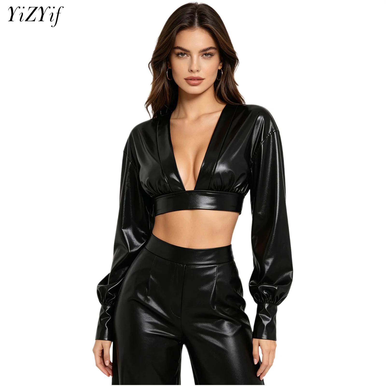 Womens Y2K Metallic Shiny Hip  - Crop Top Women recensie en prijs